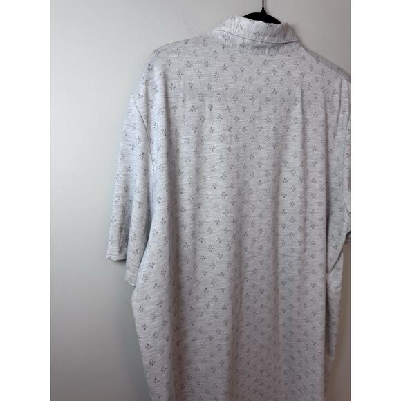 Travis Mathew Golf Polo Shirt Mens Size XL Gray Allover Print Lightweight - Picture 13 of 14